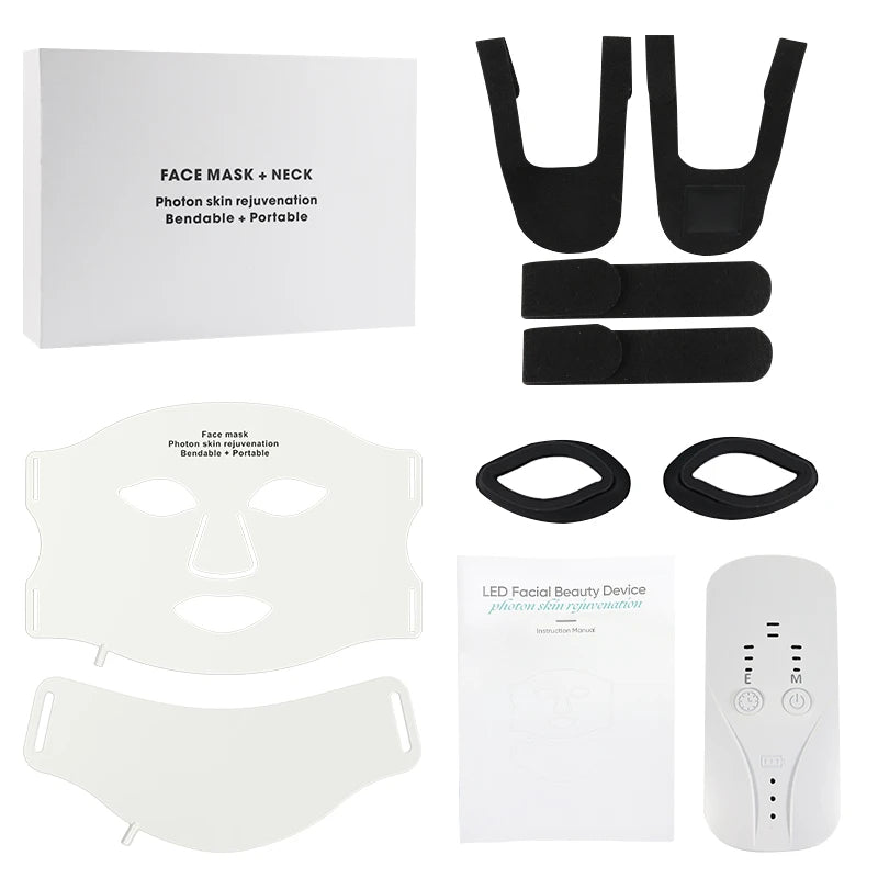 Masque LED Silicone Flexible Lumina Lift™ 7 couleurs pour le visage et le cou