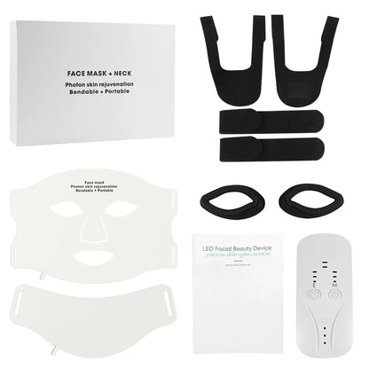 Masque LED Silicone Flexible Lumina Lift™ 7 couleurs pour le visage et le cou