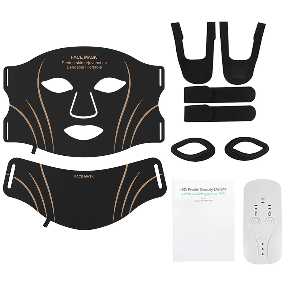 Masque LED Silicone Flexible Lumina Lift™ 7 couleurs pour le visage et le cou