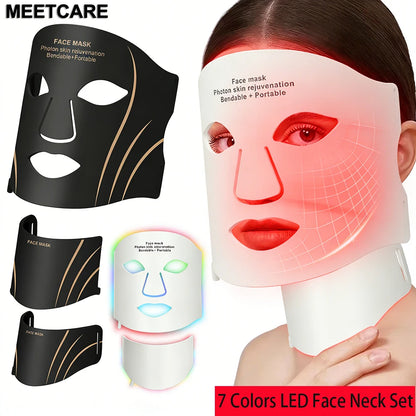 Masque LED Silicone Flexible Lumina Lift™ 7 couleurs pour le visage et le cou