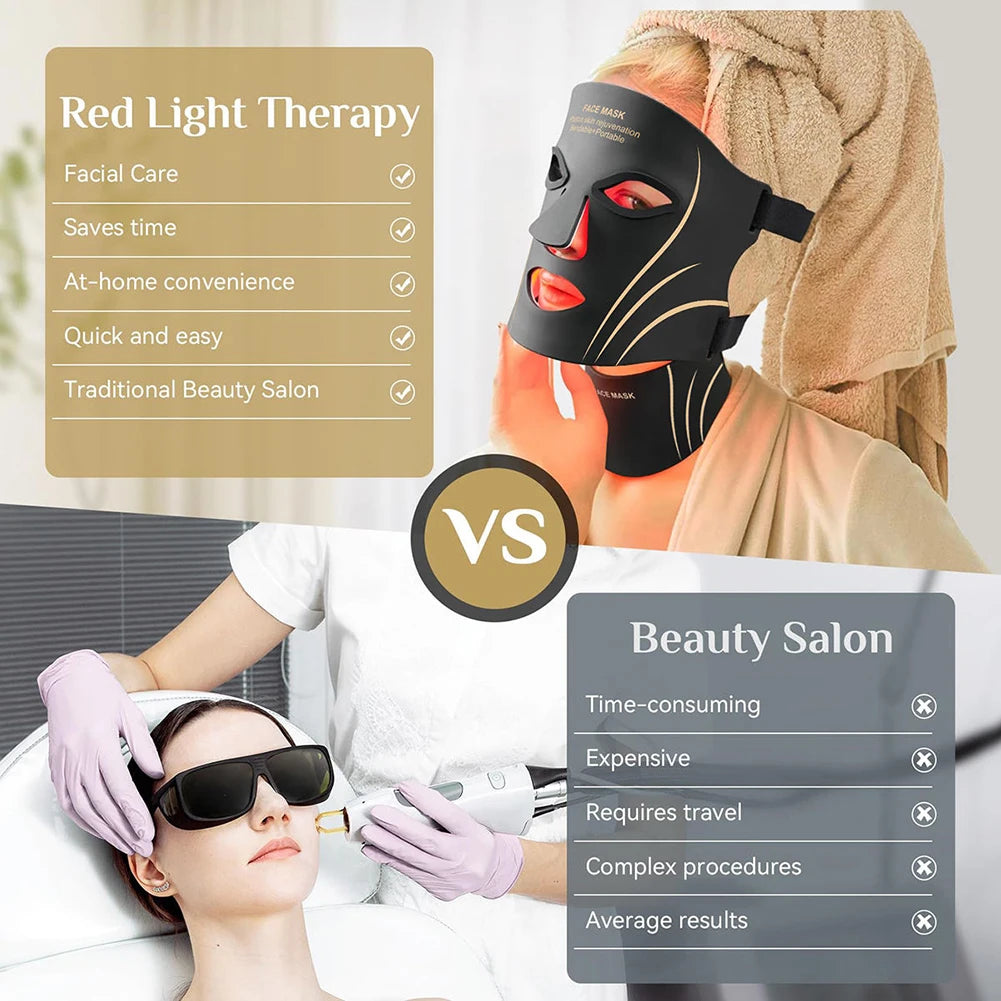 Masque LED Silicone Flexible Lumina Lift™ 7 couleurs pour le visage et le cou