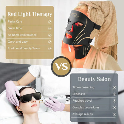 Masque LED Silicone Flexible Lumina Lift™ 7 couleurs pour le visage et le cou