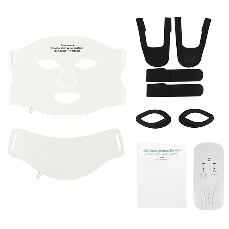 Masque LED Silicone Flexible Lumina Lift™ 7 couleurs pour le visage et le cou